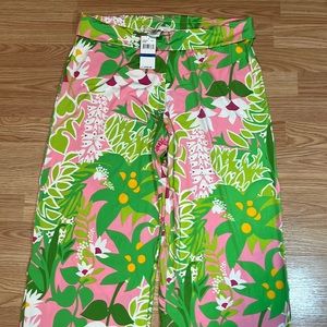 NWT TRINA TURK SLACKS. SZ XL  Pink, green, white